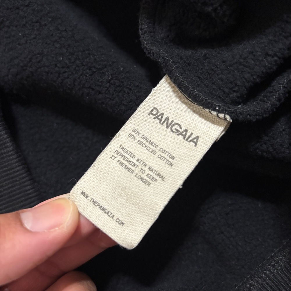 Pangaia Unisex Black Hoodie Size S Organic Cotton Heavyweight Pullover - Picture 4 of 14